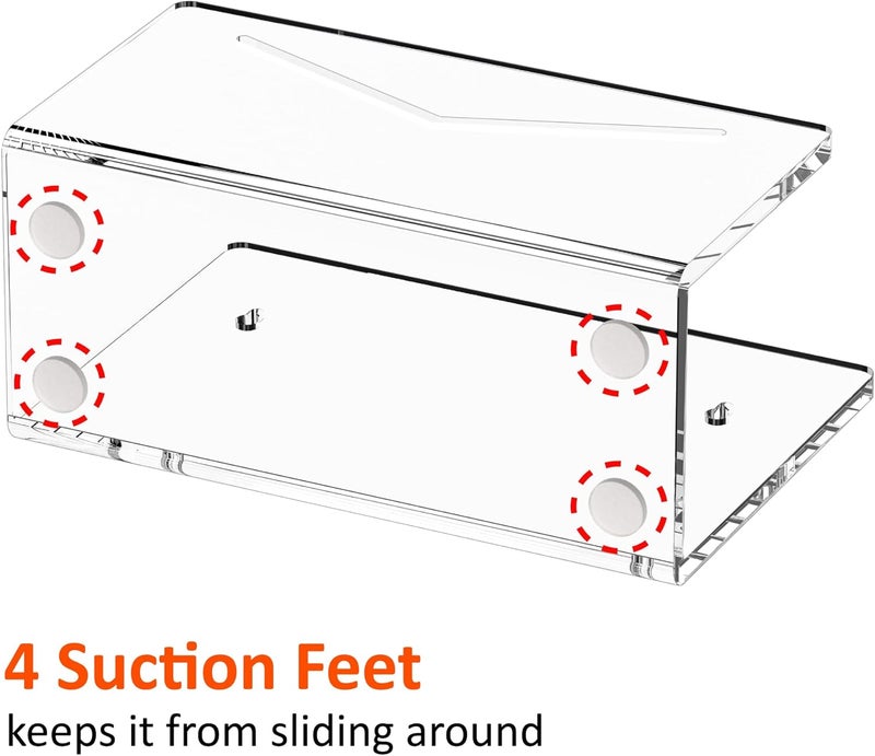 FUCDTEFC Acrylic Mail Holder, Mail Organizer Wall Mounted Clear File Letter Organizer, Vertical Envelope Mail Holder for Desk, Lightweight Countertop Bill Sorter Invoice Stand for Home Office School - Image 4